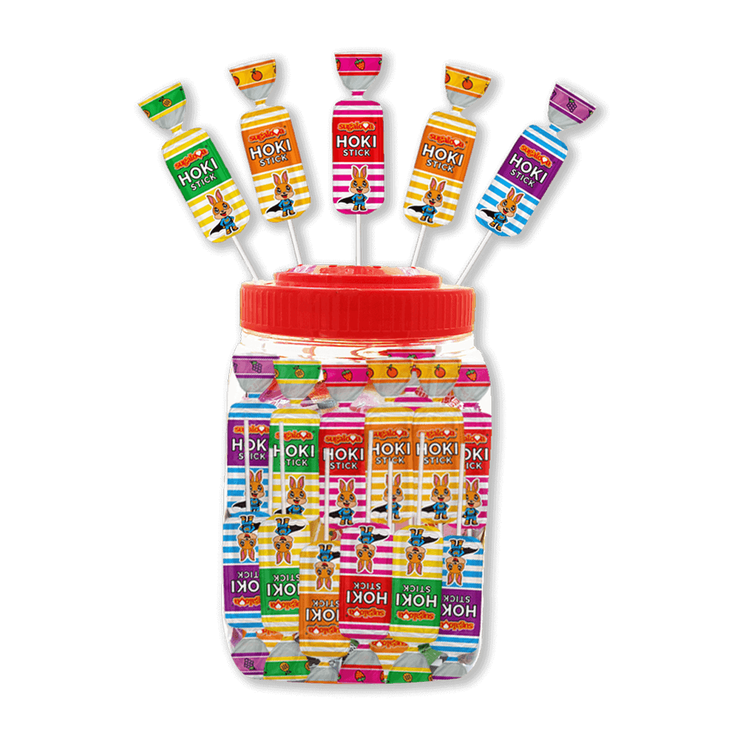 Hoki Stick Chewy Lollipops (Jars)